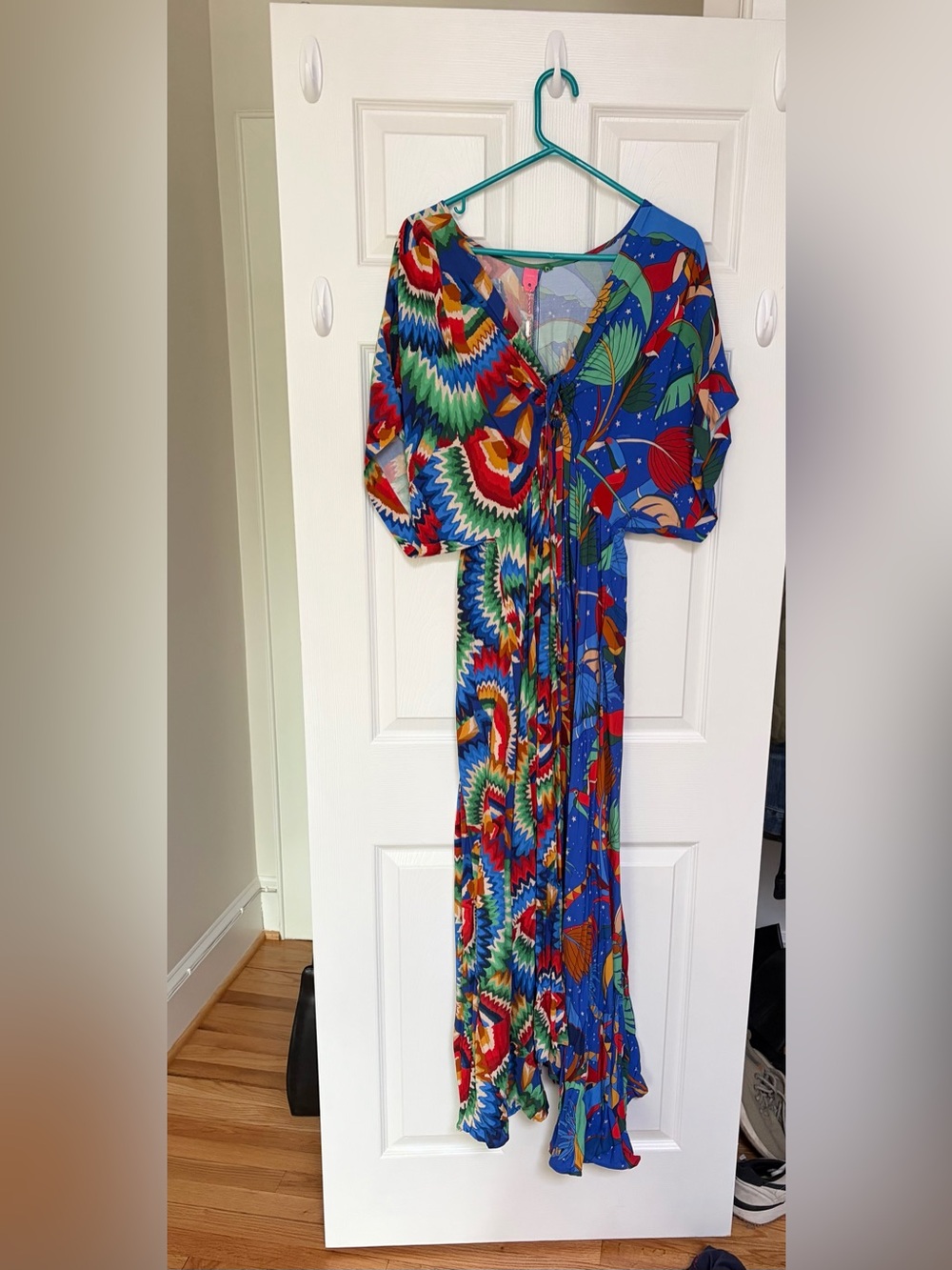 FARM Rio Blue Multicolor Print Maxi Dress
